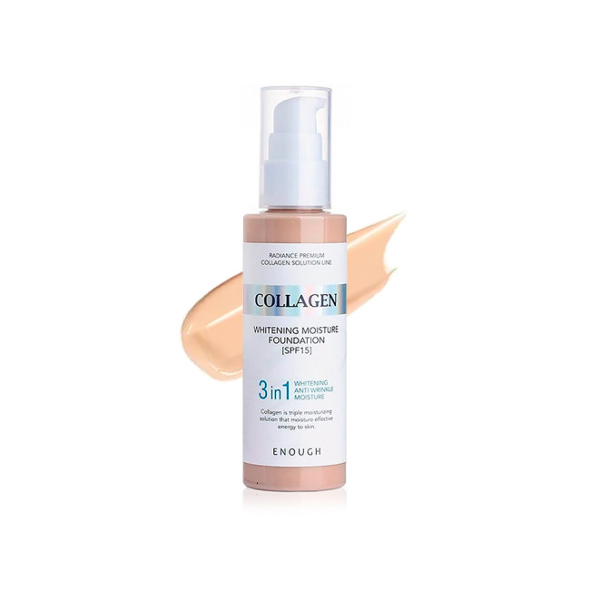Тональный Крем Осветляющий С Коллагеном  Enough Collagen Whitening Moisture Foundation 3 in 1 SPF 15 100ml № 21, фото 1