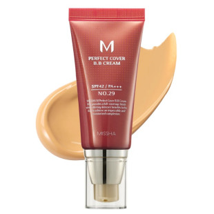 ВВ Крем Матуючий З Ідеальним Покриттям Missha M Perfect Cover BB Cream SPF42 PA+++ 50ml, 29 відтінок - карамельний беж