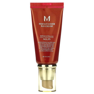 ВВ Крем Матирующий С Идеальным Покрытием Missha M Perfect Cover BB Cream SPF42 PA+++  50ml, 25 оттенок -тёплый беж