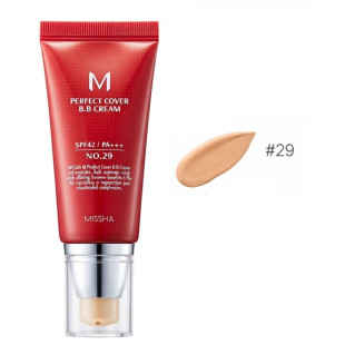 ВВ Крем Матирующий С Идеальным Покрытием Missha M Perfect Cover BB Cream SPF42 PA+++ (50ml, 29 оттенок - карамельный беж)