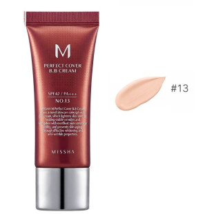 ВВ Крем Матирующий С Идеальным Покрытием Missha M Perfect Cover BB Cream SPF42 PA+++ (20ml, 13 оттенок - светлый беж)