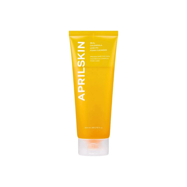 Гель для умывания с экстрактом календулы April Skin Calendula Low-Ph Foam Cleanser 200ml, фото 1