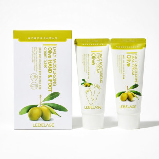 Набор кремов для рук и ног Lebelage Daily Moisturizing Olive Hand Cream & Foot Cream 2*100 мл