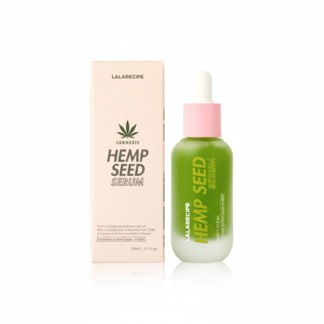 Успокаивающая сыворотка для лица с экстрактом семян конопли Lalarecipe Hempseed Serum 30 ml, фото 1