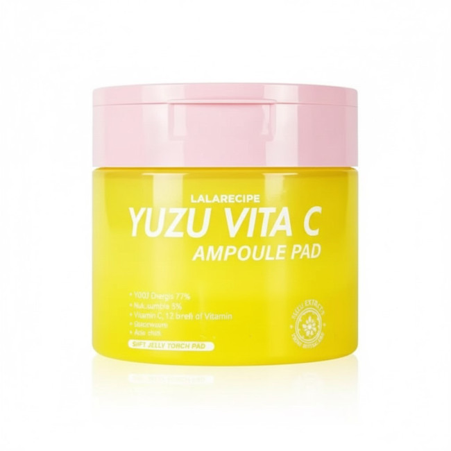 Осветляющие пэды для лица Lalarecipe Yuzu Vita C Ampoule Pad 150ml/80pcs , фото 1