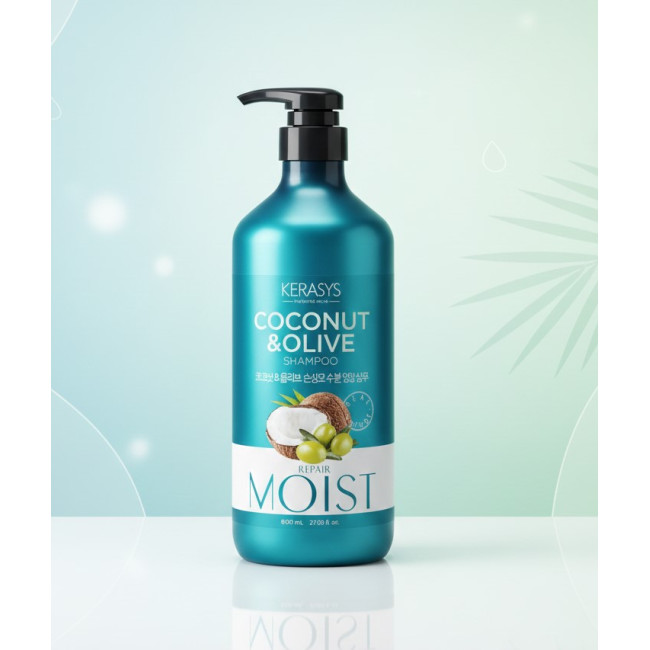 Шампунь для волос Kerasys Coconut Olive Shampoo 800ml, фото 3 Шампунь для волос Kerasys Coconut Olive Shampoo 800ml, фото 3