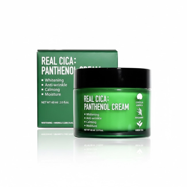 Заспокійливий крем для обличчя з центелою Fortheskin Real Cica Panthenol Cream 60ml, фото 1