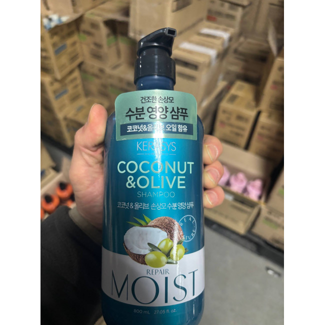 Шампунь для волос Kerasys Coconut Olive Shampoo 800ml, фото 4 Шампунь для волос Kerasys Coconut Olive Shampoo 800ml, фото 4