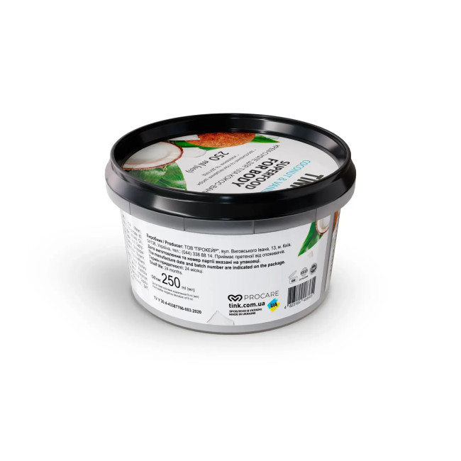 Крем-суфле для тіла Кокос-Ваніль Tink 250 ml, фото 4 Крем-суфле для тіла Кокос-Ваніль Tink 250 ml, фото 4