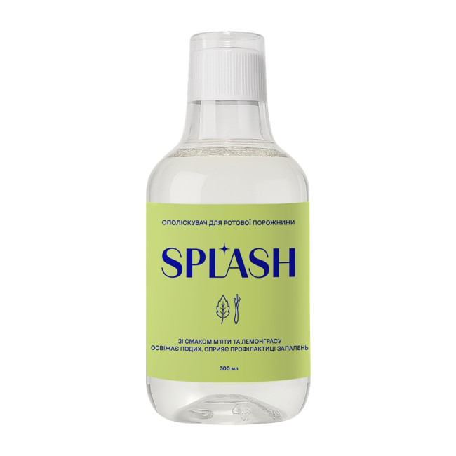 Ополаскиватель для ротовой полости со вкусом мяты и лемонграсса Splash Mint And Lemongrass Mouthwash 300 ml, фото 1 Ополаскиватель для ротовой полости со вкусом мяты и лемонграсса Splash Mint And Lemongrass Mouthwash 300 ml, фото 1
