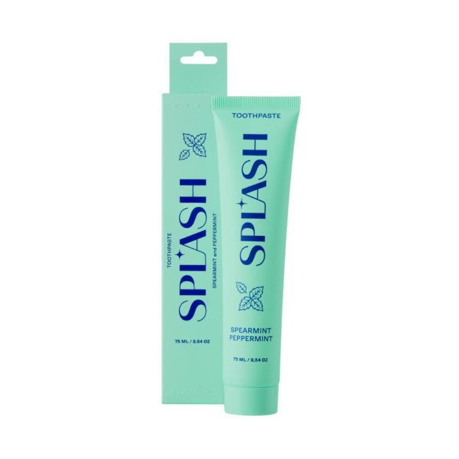 Зубная паста освежающая с отбеливающим эффектом со вкусом мяты Splash Spearmint Peppermint Toothpaste 75 ml, фото 1