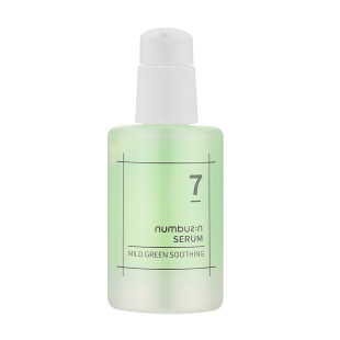 Заспокійлива сироватка для чутливої шкіри обличчя Numbuzin No.7 Mild Green Soothing Serum 50ml