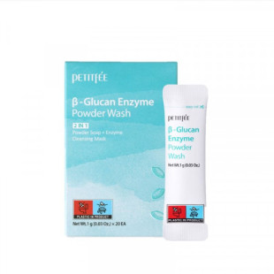 Энзимная пудра для умывания с бета-глюканом Petitfee Beta-Glucan Enzyme Powder Wash 1 g × 20 ea 