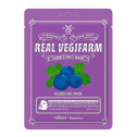 Тканинна маска FORTHESKIN SUPER FOOD REAL VEGIFARM DOUBLE SHOT MASK-Blueberry [23ml], фото 2