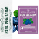 Тканинна маска FORTHESKIN SUPER FOOD REAL VEGIFARM DOUBLE SHOT MASK-Blueberry [23ml], фото 3