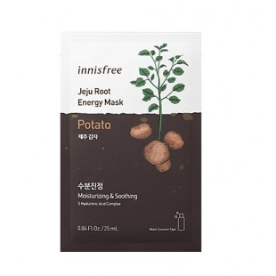 Innisfree Jeju Root Energy Mask 25ml*1ea #Potato. Увлажняющая и успокаивающая тканевая маска