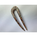 Заколка для волосся France hair clip U-shaped Marble- Blue 11cm, фото 3