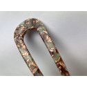 Заколка для волосся France hair clip U-shaped Marble- Blue 11cm, фото 4