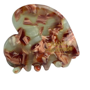 Заколка для волосся CHACOTT France hair clip Heart Marble-Green 3,5x3см