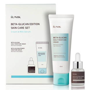 Набор для лица с бета-глюканом iUNIK Beta Glucan Edition Skincare Set cream 60 ml+serum 15 ml