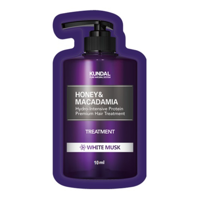 Кондиционер для волос с ароматом белого мускуса KUNDAL Honey & Macadamia Protein Treatment - White Musk 10ml, фото 1