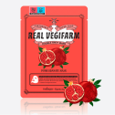 Маска FORTHESKIN SUPER FOOD REAL VEGIFARM DOUBLE SHOT MASK POMEGRANATE [23ml], фото 3