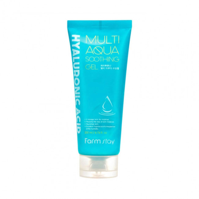 Гель многофункциональный с гиалуроновой кислотой FarmStay Hyaluronic Acid Multi Aqua Soothing Gel 200ml, фото 1 Гель многофункциональный с гиалуроновой кислотой FarmStay Hyaluronic Acid Multi Aqua Soothing Gel 200ml, фото 1