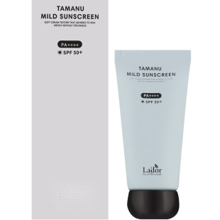 Мягкий солнцезащитный крем Lador Tamanu Mild Sunscreen SPF 50+ PA++++  50ml