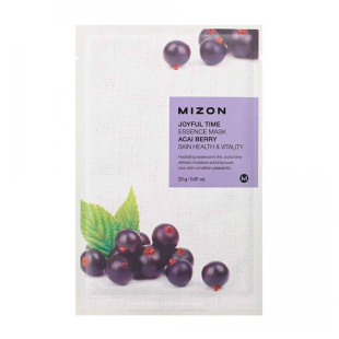 Маска Для Оздоровления Кожи С Ягодами Асаи Mizon Joyful Time Essence Mask Acai Berry Skin Health & Vitality 23g