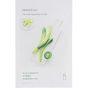 Успокаивающая маска для лица с экстрактом огурца Innisfree My Real Squeeze Mask Cucumber