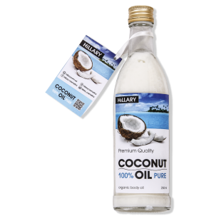 Олія рафінована кокосова універсальна Hillary 100% Pure Coconut Oil, 250ml