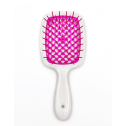 Гребінець для волосся білий Janeke Superbrush білий з фуксією, фото 2 Гребінець для волосся білий Janeke Superbrush білий з фуксією, фото 2