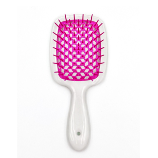 Расческа для волос белая Janeke Superbrush цвет белый с фуксией Расческа для волос белая Janeke Superbrush цвет белый с фуксией