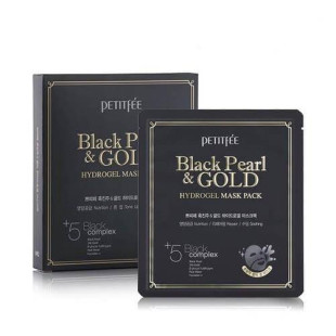 Гидрогелевая Маска С Экстрактом Черного Жемчуга И Коллоидного Золота PETITFEE Black Pearl & Gold Hydrogel Mask Pack  5 шт упаковка