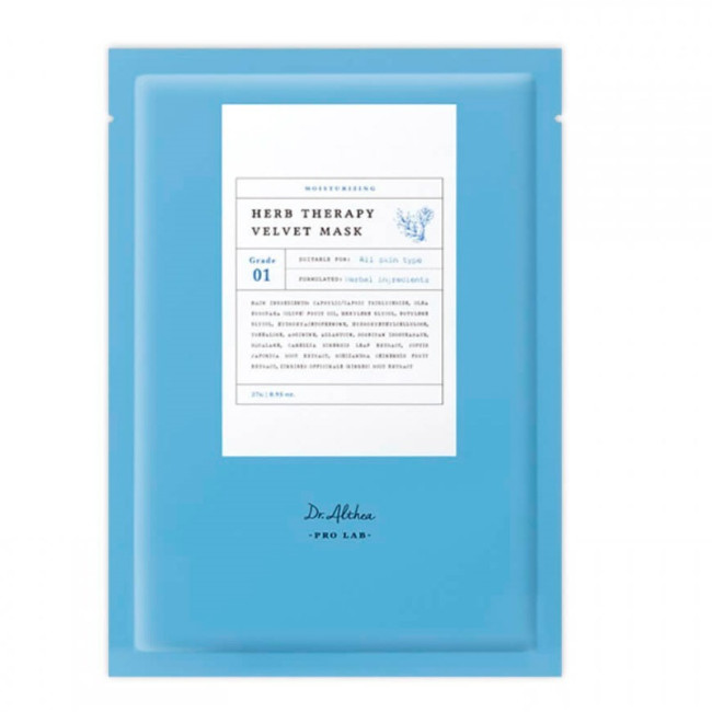 Тканинна маска для обличчя Dr. Althea Pro Lab Herb Therapy Velvet Mask для зняття роздратування шкіри, з рослинними екстрактами, 1 шт, фото 1 Тканинна маска для обличчя Dr. Althea Pro Lab Herb Therapy Velvet Mask для зняття роздратування шкіри, з рослинними екстрактами, 1 шт, фото 1