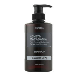 Натуральный шампунь для волос с ароматом белого мускуса KUNDAL Honey & Macadamia Nature Shampoo - White Musk 10ml