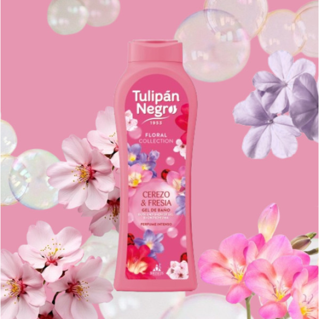Гель для душу Tulipan Negro Floral Вишня та фрезія, 650 мл, фото 3 Гель для душу Tulipan Negro Floral Вишня та фрезія, 650 мл, фото 3