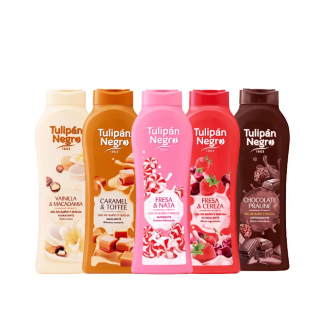 Гель для душу Tulipan Negro Полуничний крем, 650 мл, фото 3 Гель для душу Tulipan Negro Полуничний крем, 650 мл, фото 3