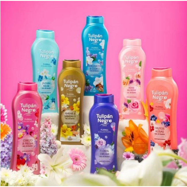 Гель для душу Tulipan Negro Floral Амбра та сандал, 650 мл, фото 4 Гель для душу Tulipan Negro Floral Амбра та сандал, 650 мл, фото 4