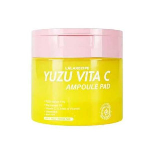 Освітлювальні педи для обличчя Lalarecipe Yuzu Vita C Ampoule Pad 150ml/80pcs