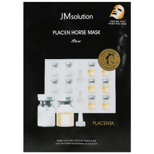 Маска тканевая питательная с протеином JMsolution Placen Horse Mask Pure 30ml