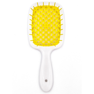 Расческа для волос белая с желтым Janeke Superbrush Расческа для волос белая с желтым Janeke Superbrush