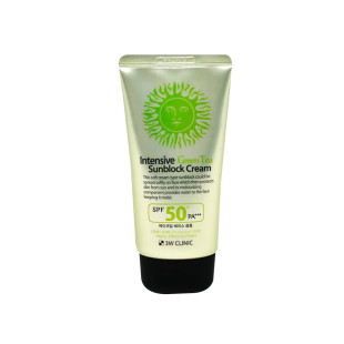 Интенсивный солнцезащитный крем с зеленым чаем 3W Clinic Intensive Green Tea Sunblock Cream SPF50+PA+++ 70ml