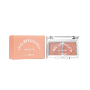Тіні для повік подвійні The Saem Mood Up Duo Eyeshadow CR01 Sugar Coral 3 g