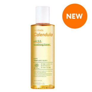 Тонер для лица успокаивающий с экстрактом календулы Su:nhada Calendula pH 5.5 Soothing Toner Missha 175ml