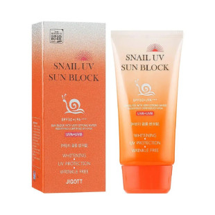 Солнцезащитный улиточный крем Jigott Snail UV Sun Block SPF 50+/PA+++ 70ml