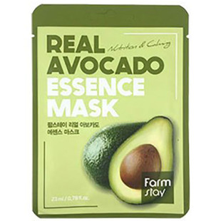 Маска тканевая увлажняющая с экстрактом авокадо FARMSTAY REAL AVOCADO ESSENCE MASK 23ml