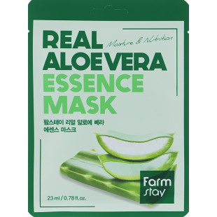 Маска тканевая для лица с алоэ FarmStay Real Aloe Vera Essence Mask 23ml