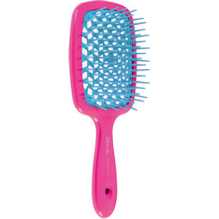 Расческа для волос розовая с голубым Janeke Superbrush