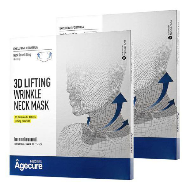 Тканевая лифтинг-маска для шеи Neogen Agecure 3d Lifting Wrinkle Neck Mask 13ml, фото 1 Тканевая лифтинг-маска для шеи Neogen Agecure 3d Lifting Wrinkle Neck Mask 13ml, фото 1